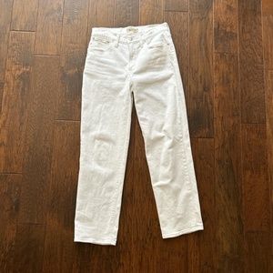 MADEWELL Straight Leg White Jeans